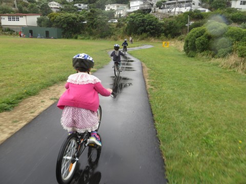 kid on bicycle